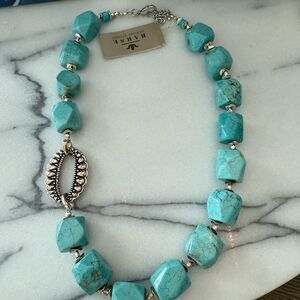Studio Barse Turquoise Beaded Necklace with Silver Accent